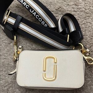 Marc Jacobs Cream and Black Crossbody Bag